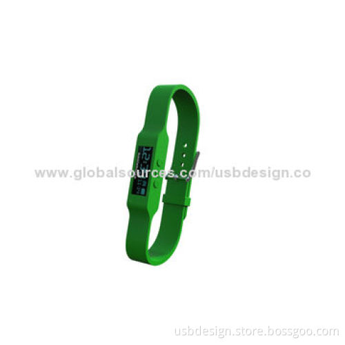 Bluetooth 4.0 Smart Health Wristband, Made of Silicone Material, 0.91-inch Screen Size